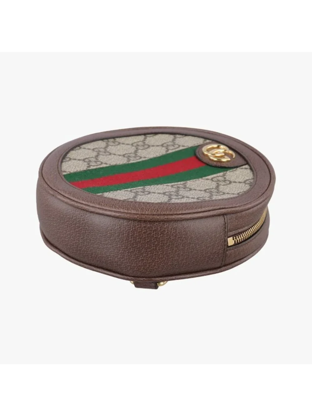 Gucci Ophidia Brown Beige Multi Canvas Leather Backpack